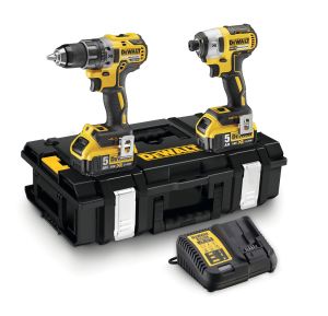 Набор аккумуляторный DEWALT, 18 В: ударная дрель-шуруповерт DCD796 и ударный шуруповерт DCF887, с 2 АКБ 5 Ач и ЗУ, в кейсе, DCK266P2