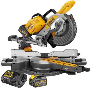 Аккумуляторная торцовочная пила DEWALT DCS727T2, 54 В, 250 мм, 4300 об/мин, с 2 АКБ 2 Ач и ЗУ (DCS727T2-QW)