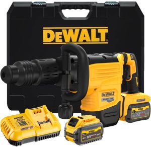 Аккумуляторный отбойный молоток DEWALT DCH892X2, 54 В, 19.4 Дж, 2210 уд/мин, с 2 АКБ 3 Ач и ЗУ, в кейсе (DCH892X2-QW)
