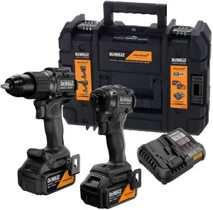 Аккумуляторный набор DEWALT McLaren Limited Edition DCK2222MP2T: дрель-шуруповерт + шуруповерт, с 2 АКБ 5 Ач и ЗУ, в кейсе TSTAK