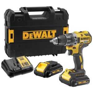 Аккумуляторная дрель-шуруповерт DEWALT DCD791L2T, 18 В, 2000 об/мин, с 2 АКБ 3 Ач и ЗУ, в кейсе TSTAK (DCD791L2T-QW)