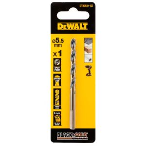 Сверло по металлу DEWALT DT20521, 5.5x57x93 мм, 1 шт. (DT20521-QZ)