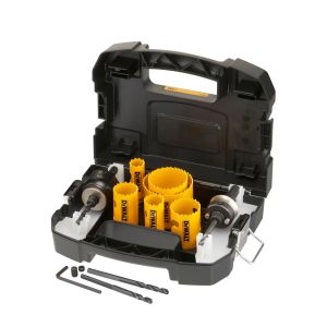 Набор коронок по мультиматериалу и пилотных сверл DEWALT DT90357, 16 - 51 мм, 10 шт. (DT90357-QZ)