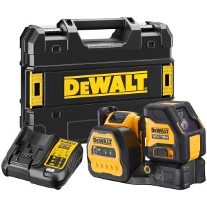 Аккумуляторный лазерный построитель плоскостей DEWALT DCE088D1G18, 12/18 В, зеленый луч, 30 м, с АКБ 2 Ач и ЗУ, в кейсе TSTAK (DCE088D1G18-QW)