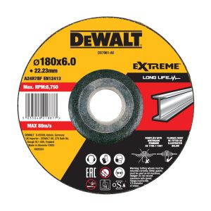 Диск шлифовальный по металлу DEWALT DX7961, по металлу, 180х22.23х6 мм (DX7961-AE)