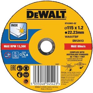 Диск отрезной DEWALT EXTREME, по металлу, 115х22.2х1.2 мм (DT43903-QZ)