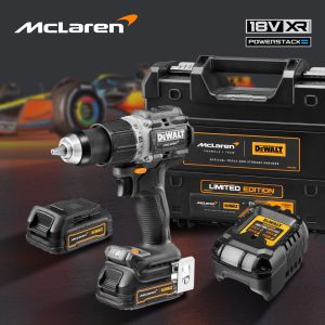 Ударная дрель-шуруповерт DEWALT McLaren Limited Edition DCD85ME2GT, 18 В, 2000 об/мин, с 2 АКБ 1.7 Ач и ЗУ, в кейсе TSTAK