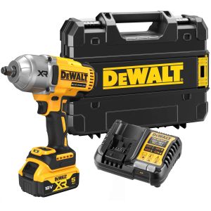 Аккумуляторный гайковерт DEWALT DCF900P1T, 18 В, 1898 Нм, 2200 уд/мин, с АКБ 5 Ач и ЗУ, в кейсе TSTAK (DCF900P1NT-XJ)