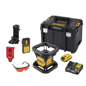 Самовыравнивающийся ротационный КРАСНЫЙ лазерный уровень DEWALT DCE074D1R, для вертикального и горизонтального применения