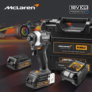 Шуруповерт DEWALT McLaren Limited Edition DCF85ME2GT, 18 В, 205 Нм, с 2 АКБ 1.7 Ач и ЗУ, в кейсе TSTAK (DCF85ME2GT-QW)