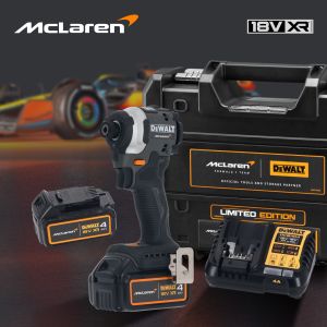 Шуруповерт DEWALT McLaren Limited Edition DCF85MM2T, 18 В, 205 Нм, 3800 уд/мин, с 2 АКБ 4 Ач и ЗУ, в кейсе TSTAK (DCF85MM2T-QW)