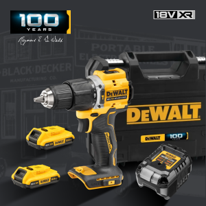 Аккумуляторная ударная дрель-шуруповерт DEWALT DCD100YD2T, 18 В, 1650 об/мин, 28050 уд/мин, с 2 АКБ 2 Ач и ЗУ, в кейсе TSTAK