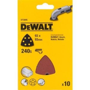 Шлифлисты дельта перфорированные DEWALT DT3095, 93 мм, 240 G, 10 шт.