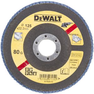Лепестковый круг DEWALT EXTREME DT3310, 125 x 22.2 мм, 80G, тип 27