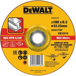 Круг зачистной по металлу EXTREME 180x22.2x6.0 мм DEWALT DT43918