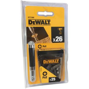 Набор бит PZ2x25 мм, 25шт с держ. DEWALT DT71560