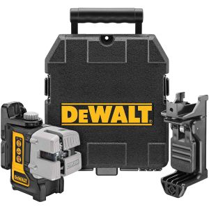 Лазерный нивелир DEWALT DW089K, на батарейках, красный луч, 15 м, в кейсе (DW089K-XJ)