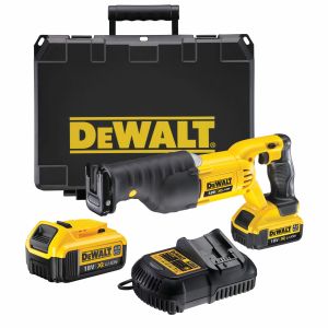 Аккумуляторная сабельная пила DEWALT, 18 В, 2950 ход/мин, c 2 АКБ 4 Ач и ЗУ, в кейсе, DCS380M2