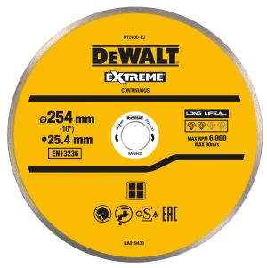 Отрезной алмазный диск DEWALT DT3733, по плитке, 254х25.4х1.6 мм (DT3733-XJ)