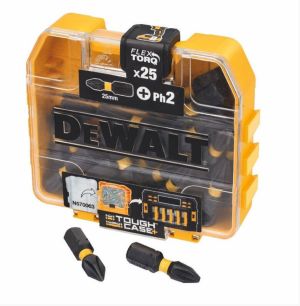 Набор бит DEWALT EXTREME DT70555T, FlexTorq PH2 25 мм, 25 шт. в кейсе
