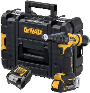 Аккумуляторный заклепочный пистолет DEWALT DCF403E1GT, 18 В, с АКБ 1.7 Ач и ЗУ, в кейсе TSTAK (DCF403E1GT-QW)