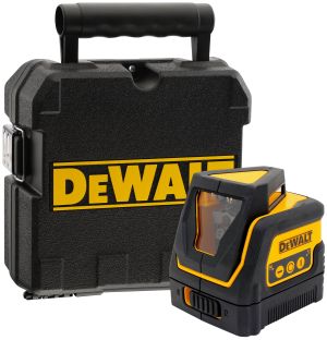 Лазерный нивелир DEWALT DW0811, на батарейках, красный луч, 30 м, в кейсе (DW0811-XJ)