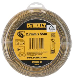 Леска для триммера DEWALT DT20905, витой квадрат, 2.7 мм, 55 м (DT20905-QZ)
