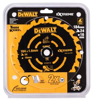 Диск пильный по дереву DEWALT EXTREME 184х16х1.6 мм (DT1669-QZ)