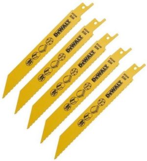 Полотно DEWALT DT2348, универсальное для сабельных пил биметаллическое 152 x 1.8-2.5 мм, S922VF, 5 шт.