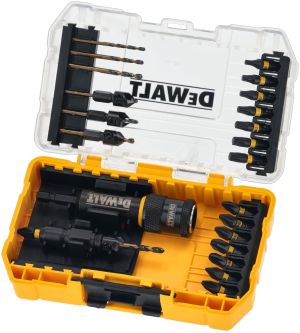 Набор пилотных сверл, зенкеров и бит DEWALT DT70779T, с механизмом быстрой смены, 24 шт.