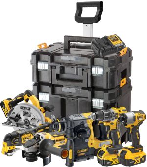 Аккумуляторный набор DEWALT DCK624P3T, 18 В: 6 инструментов, с 3 АКБ 5 Ач и ЗУ, в 2 кейсах TSTAK (DCK624P3T-QW)