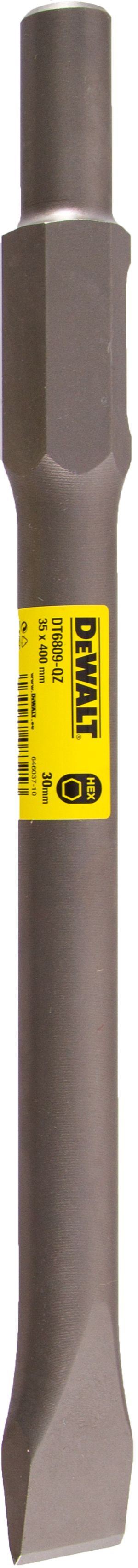Зубило плоское DEWALT DT6809, 30 мм, HEX, 410 x 35 мм