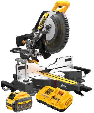 Аккумуляторная торцовочная пила DEWALT DCS781X2, 54 В, 305 мм, 3800 об/мин, с 2 АКБ 3 Ач и ЗУ (DCS781X2-QW)