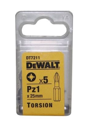 Биты DEWALT DT7211, Pz1 x 25 мм, 5 шт.