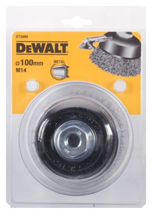 Чашечная щетка витая проволока 100 x 26 мм x M14 DEWALT DT3489
