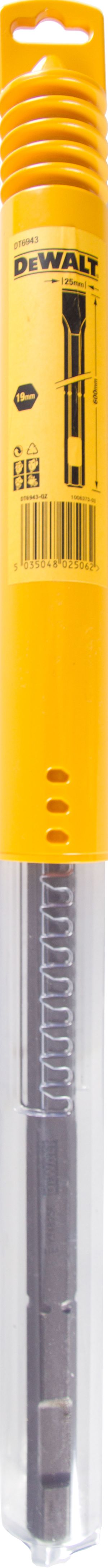 Зубило плоское DEWALT DT6943, 19 мм, HEX, 600 x 25 мм