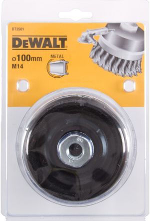 Чашечная щетка DEWALT DT3501, пучки, витая проволока, 100 x 24 мм x 5/8 дюйма