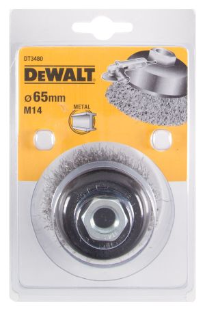 Чашечная щетка витая проволока 65 x 19 мм x M14 DEWALT DT3480