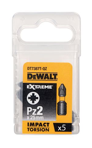 Биты ударные DEWALT IMPACT DT7387T, Torsion Pz2, 25 мм, 5 шт.