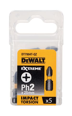 Биты ударные DEWALT IMPACT DT7994T, Torsion Ph2, 25 мм, 5 шт.