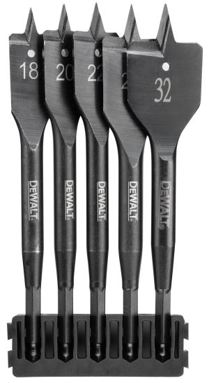 Набор перьевых сверл по дереву DEWALT DT70832, 18-32 мм, 5 шт. (DT70832-QZ)