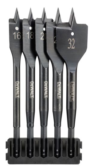 Набор перьевых сверл по дереву DEWALT DT70834, 16-32 мм, 5 шт. (DT70834-QZ)