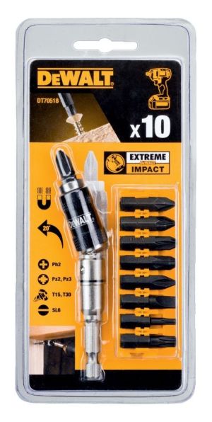 Набор бит (10 шт.) IMPACT DEWALT DT70518