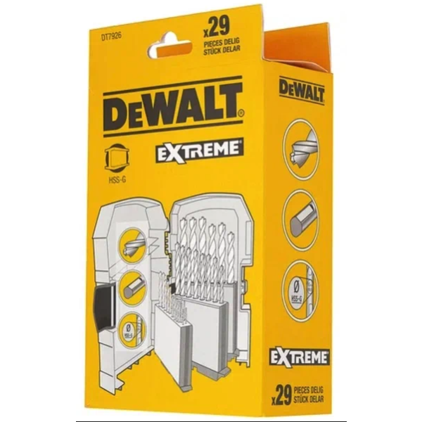 Купить DEWALT DT7926-XJ набор сверл EXTREME по металлу, 1-13 мм, 29 шт ...