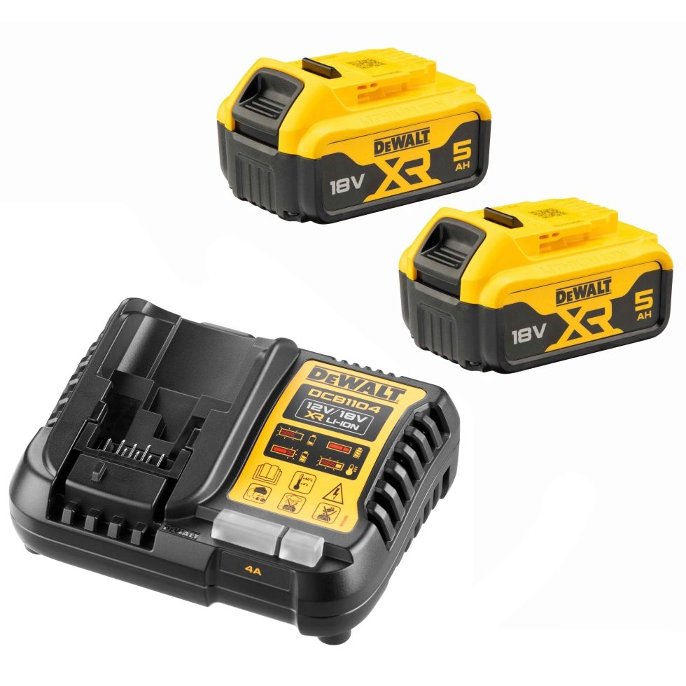 DEWALT 2 DCB184 Li Ion 18 5 DCB1104 12 18 4 A DCB1104P2
