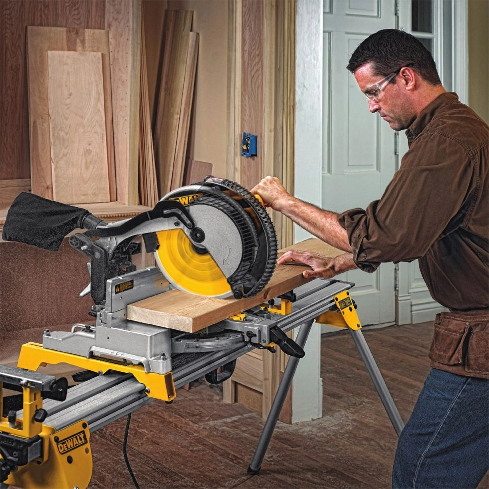 Dewalt dw715 miter saw clearance