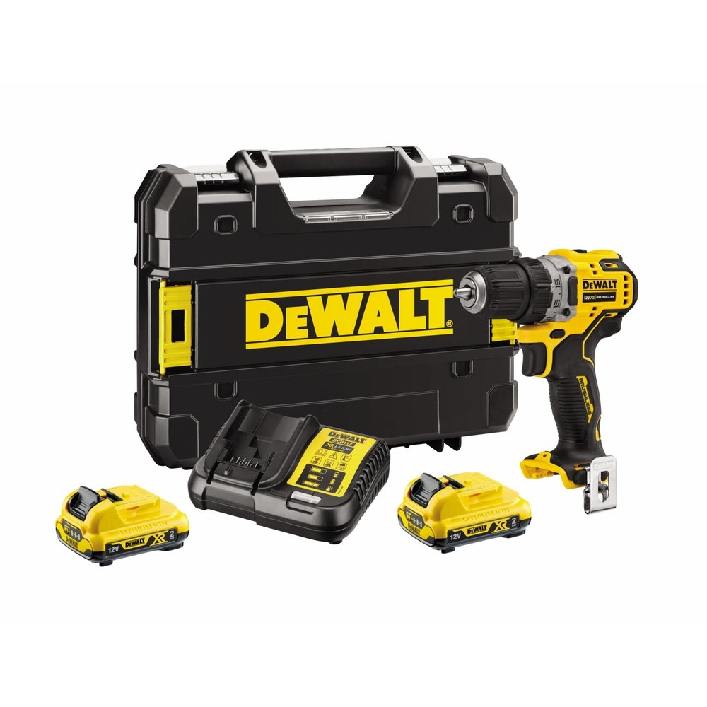 Аккумуляторная безударная дрель-шуруповерт DEWALT DCD701D2, 12 В, 1500 об/мин, с 2 АКБ 2 Ач и ЗУ, в кейсе