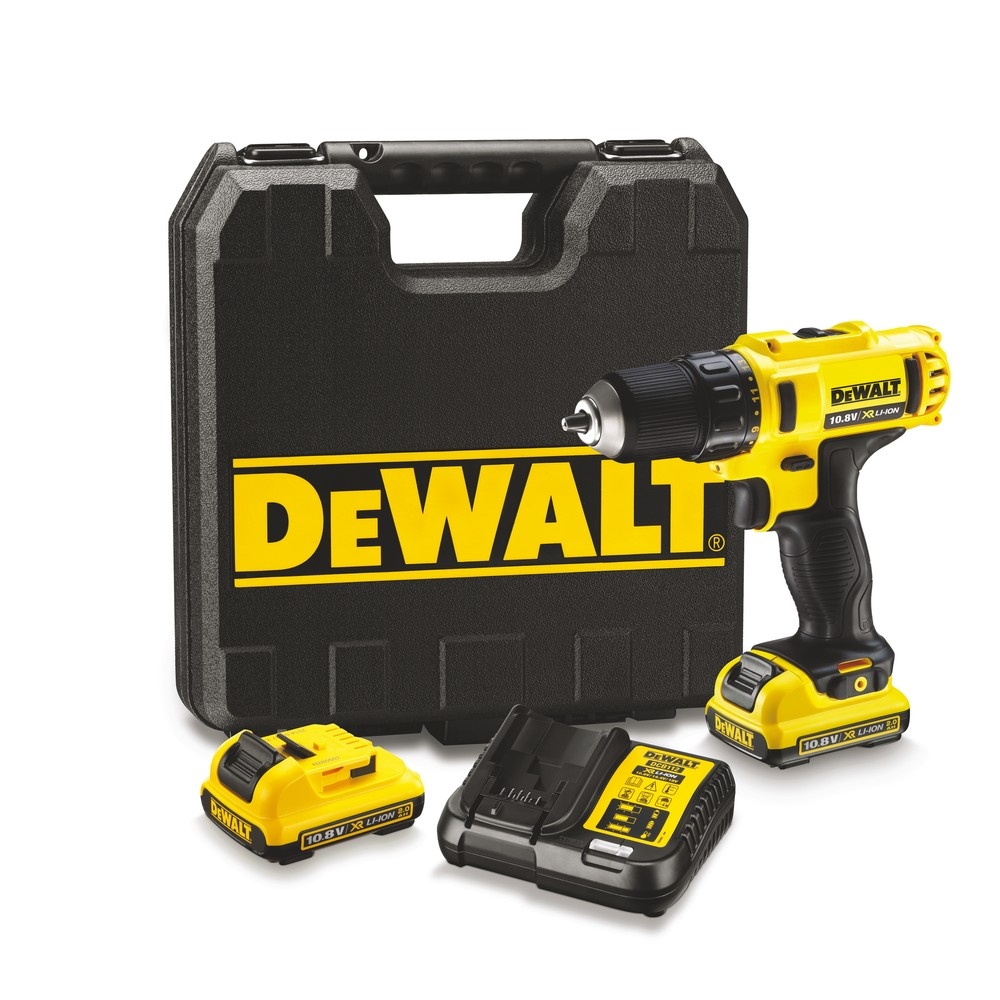 Аккумуляторная компактная безударная дрель-шуруповерт DEWALT DCD710D2, 180 Вт