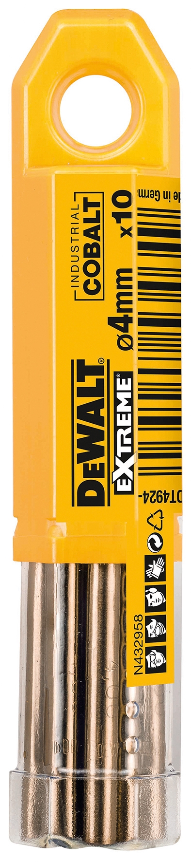 Сверло DEWALT DT4931, по металлу COBALT 5%, 5.2 x 86 x 46 мм, 10 шт.