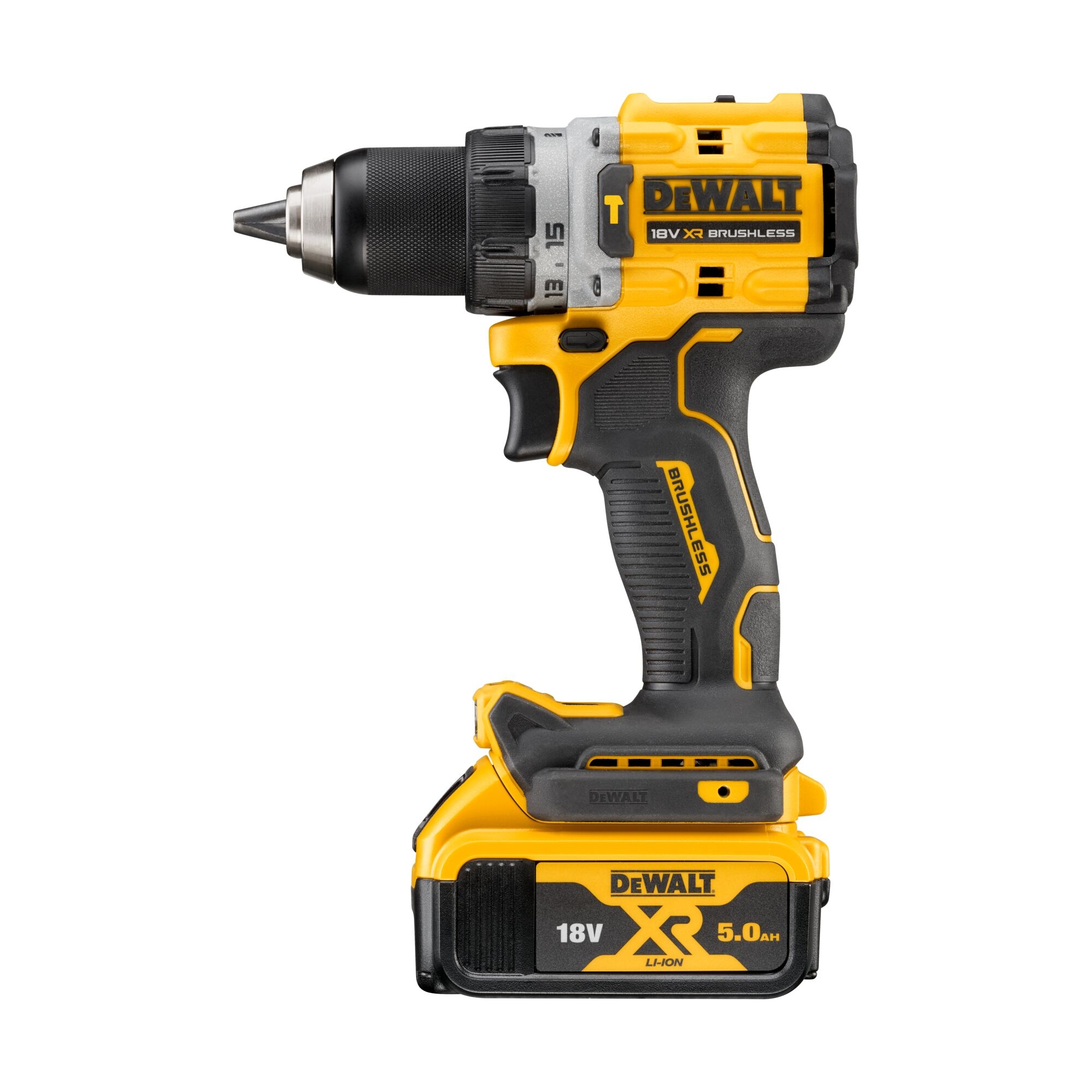 Аккумуляторная ударная бесщеточная дрель-шуруповерт DEWALT DCD805P2T, 18 В, 2 акб 5Ач